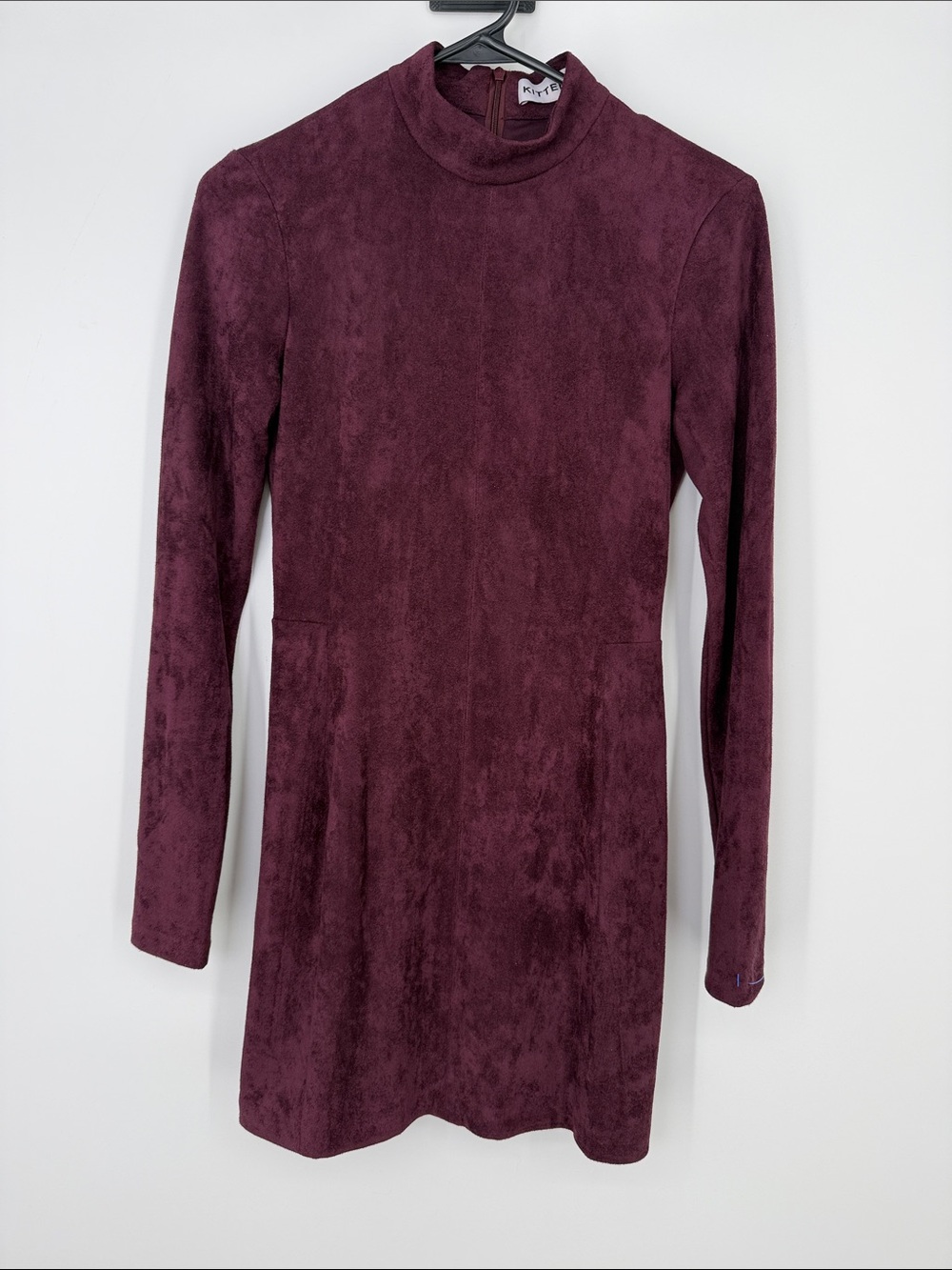 JJD Kittenish Merlot Suede Dress size small